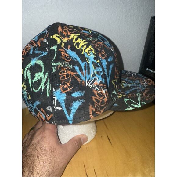 Men's New Era Vert Graffiti 9FIFTY Fitted Flat bill Hat Size 7 3/8 - Picture 2 of 6